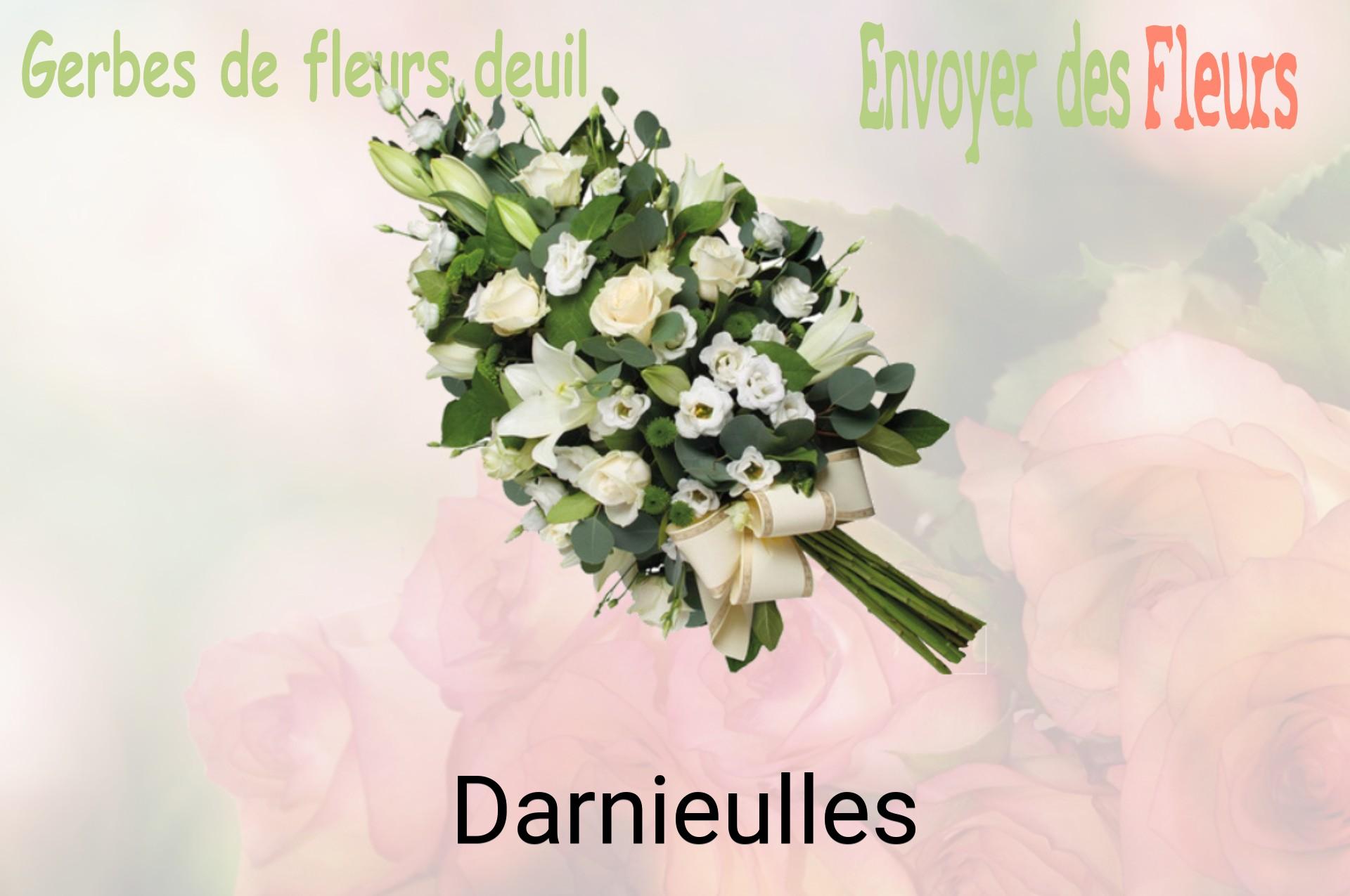 Gerbe de fleurs de deuil livrée à Darnieulles